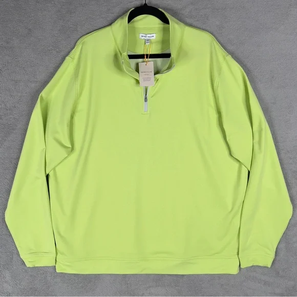 Peter Millar Crown Sport Perth Performance 1/4 Zip Men's 2XL Spritzer Golf NWT